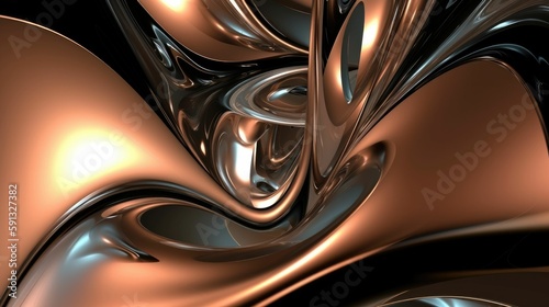 Wallpaper Mural Abstract wallpaper of metallic colored shapes Torontodigital.ca