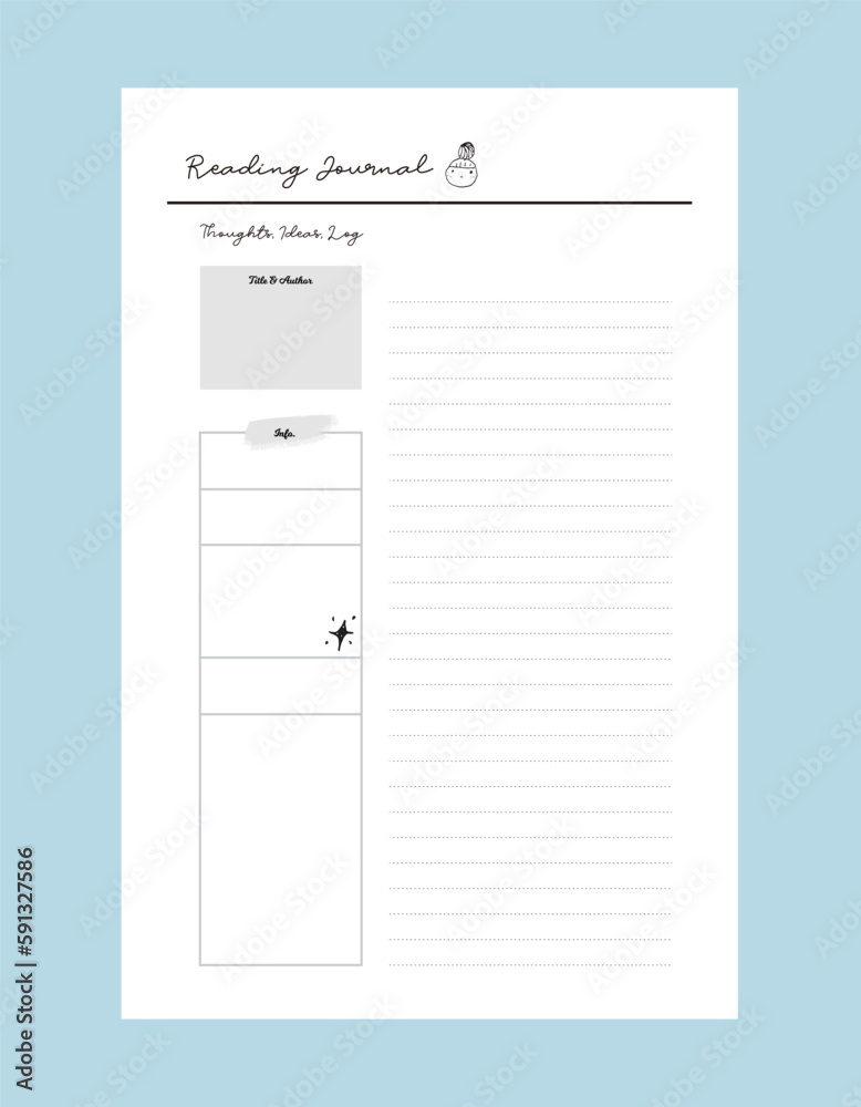 (smile bean) Reading Journal planner. (smile bean) Reading Journal planner.