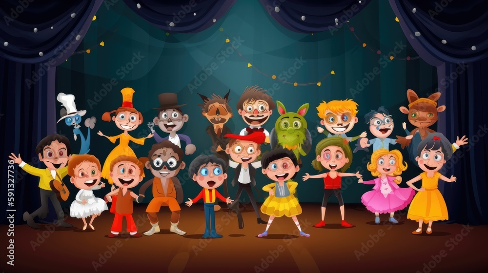 custom made wallpaper toronto digitalChildren participating in theater acting and performing