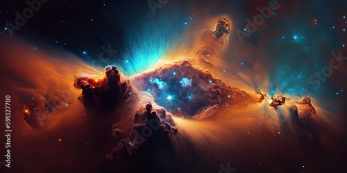 Wallpaper Mural Colorful space galaxy cloud nebula. Stary night cosmos. Universe science astronomy. Supernova background wallpaper Torontodigital.ca