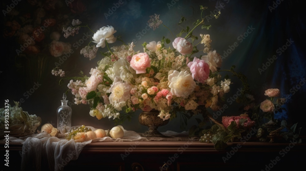 Fototapeta premium Luminous ethereal flowers in spring