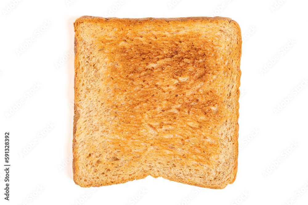 Slices of toast bread isolated on white background. Top view
Slices of toast bread isolated on white background. Top view