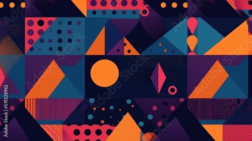Minimal abstract wallpaper with vibrant colors and shapes