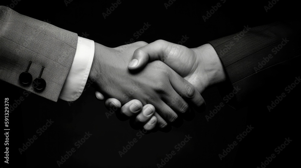 Corporate handshake representing trust and partnership Corporate handshake representing trust and partnership