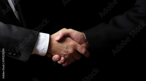 Corporate handshake representing trust and partnership