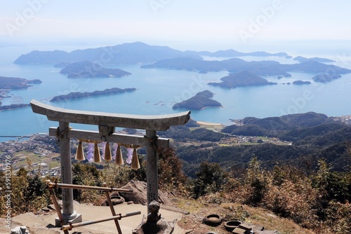 倉岳神社　天空の鳥居がある風景