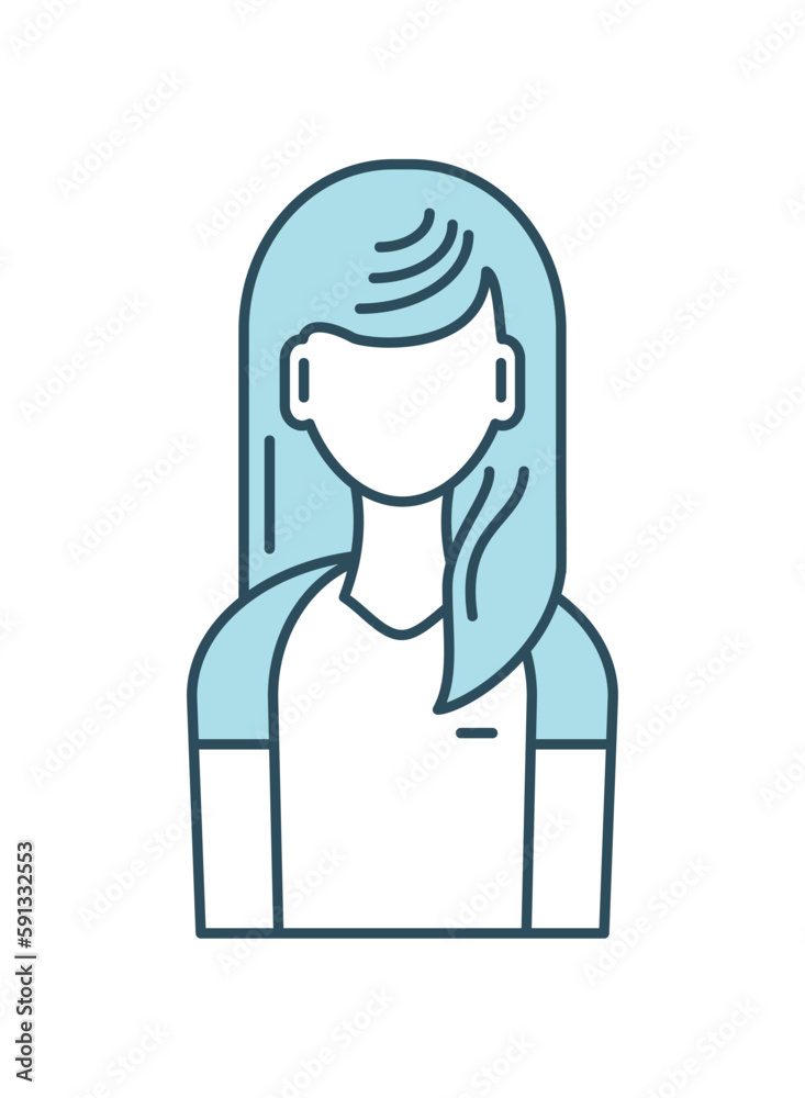 Flat icon of woman Flat icon of woman