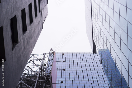 High-rise building under construction in Shibuya - 渋谷の建築中の高層ビル (ID: 591333321)