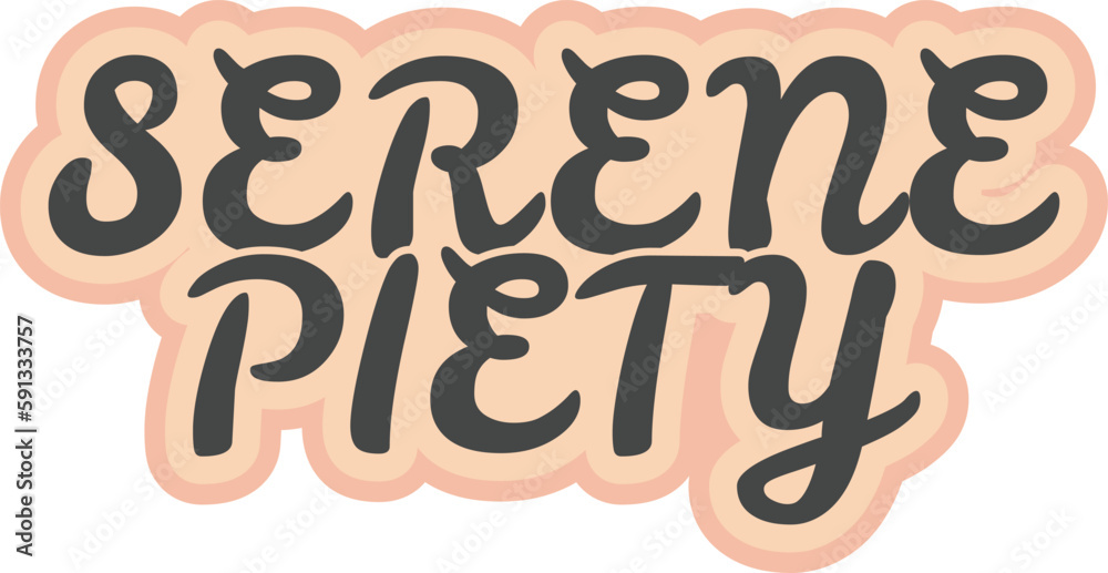 Serene Piety Elegant Vector Lettering Serene Piety Elegant Vector Lettering