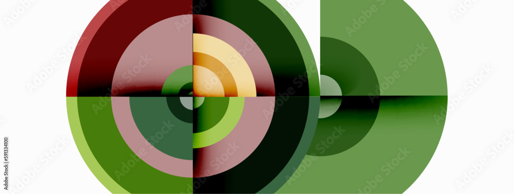 Circles with shadows trendy minimal geometric composition abstract background Circles with shadows trendy minimal geometric composition abstract background