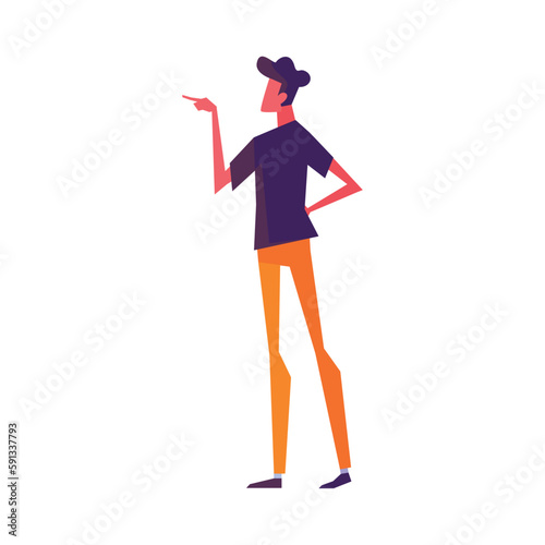 Modern vector design of a man standing