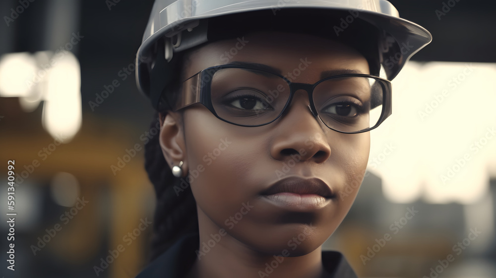 Empowered worker in industry with vision of the future Empowered worker in industry with vision of the future