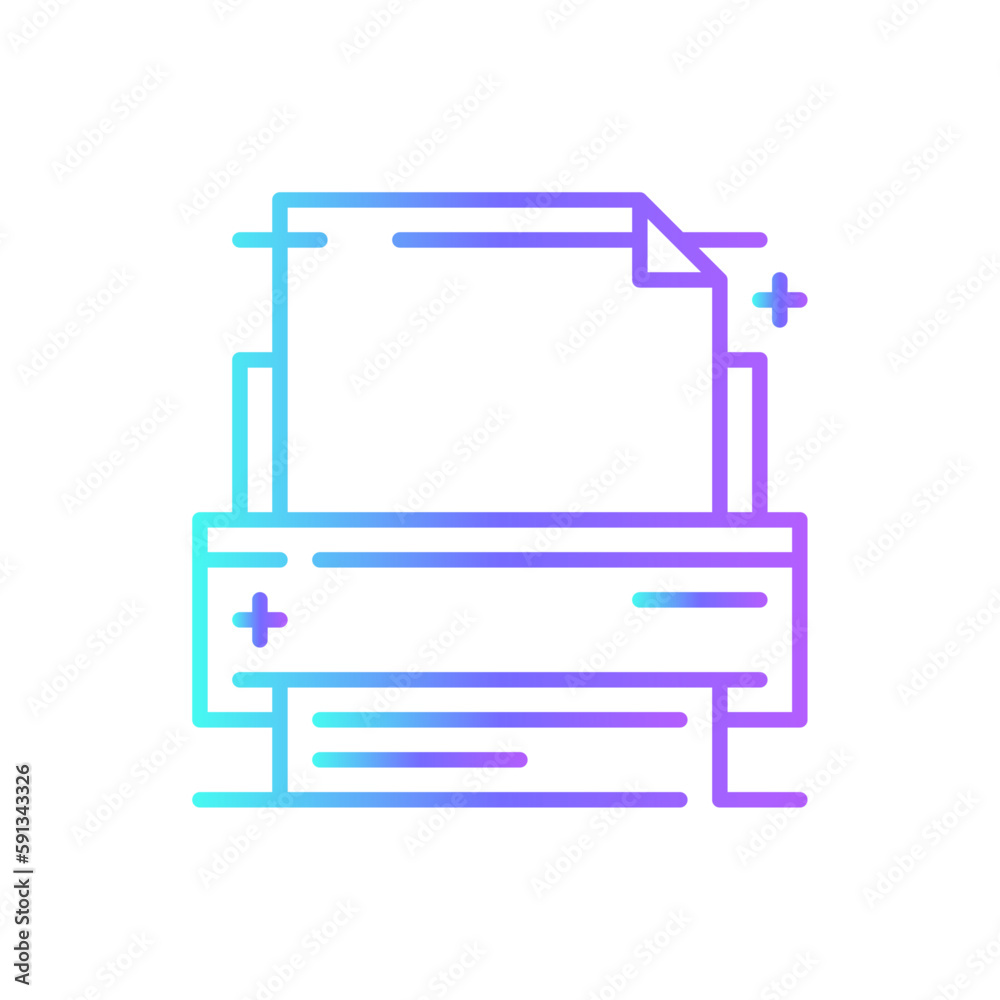 Fax or Print Business and office icon with blue duotone style. machine, page, modern, computer, digital, text, press. Vector illustration Fax or Print Business and office icon with blue duotone style. machine, page, modern, computer, digital, text, press. Vector illustration