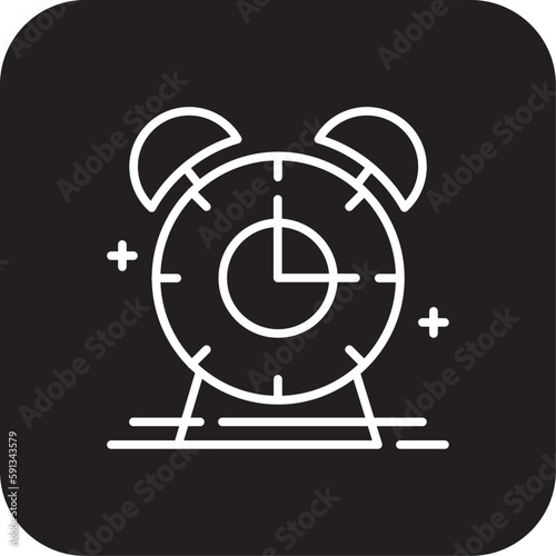 Time Business and office icon with black filled line style. clock, hour, timer, watch, minute, deadline, alarm. Vector illustration