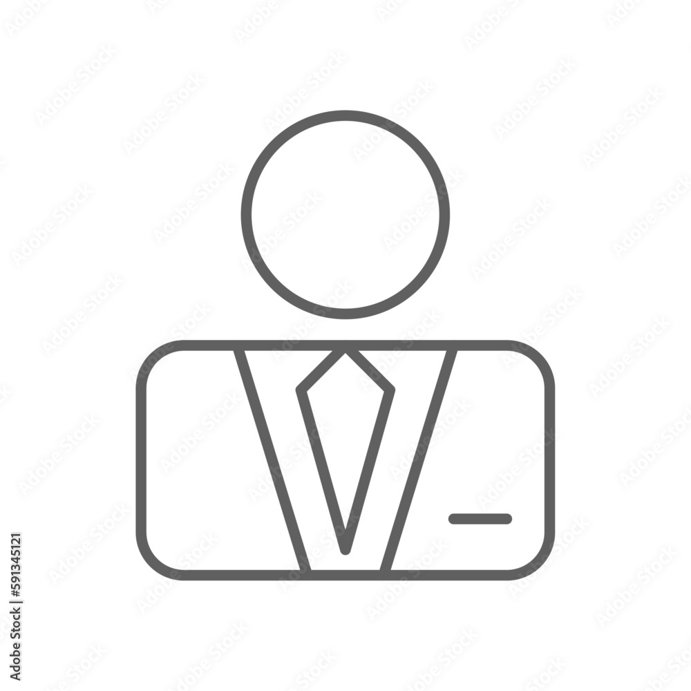 Businessman Business and office icon with black outline style. people, manager, human, person, meeting, job, leader. Vector illustration Businessman Business and office icon with black outline style. people, manager, human, person, meeting, job, leader. Vector illustration