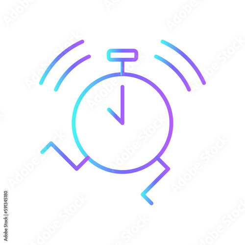Busy Business and office icon with blue duotone style. work, time, stress, clock, hour, schedule, watch. Vector illustration
