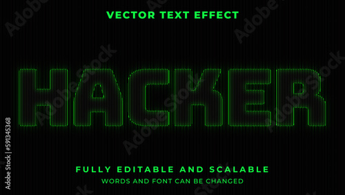 Hacker glitch Editable text Effect Style