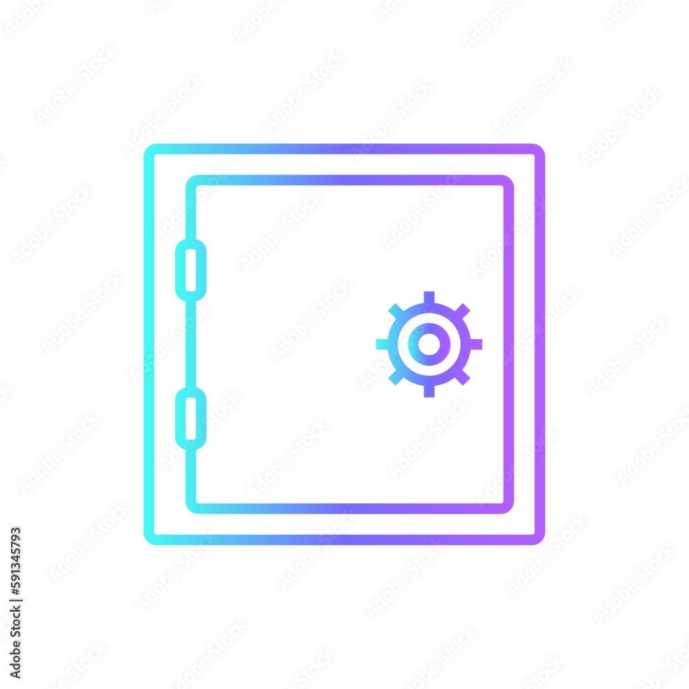Vault Business and Office icon with blue duotone style. protection, secure, safety, box, password, savings, protect. Vector illustration Vault Business and Office icon with blue duotone style. protection, secure, safety, box, password, savings, protect. Vector illustration