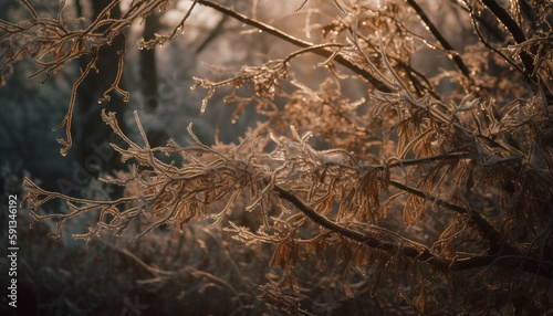 Autumn beauty in nature awakens the mystery generated by AI