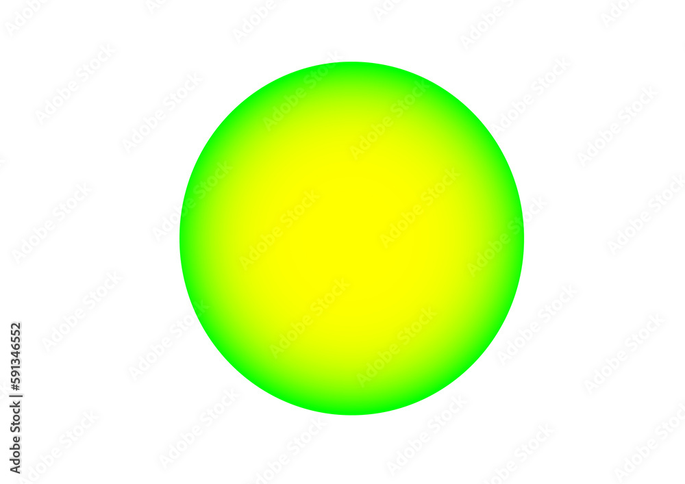 green and yellow circle