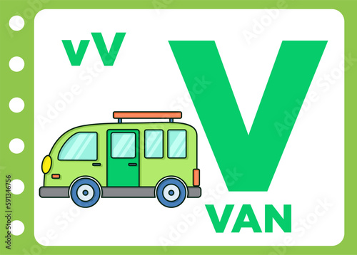 letter v is for van kids education