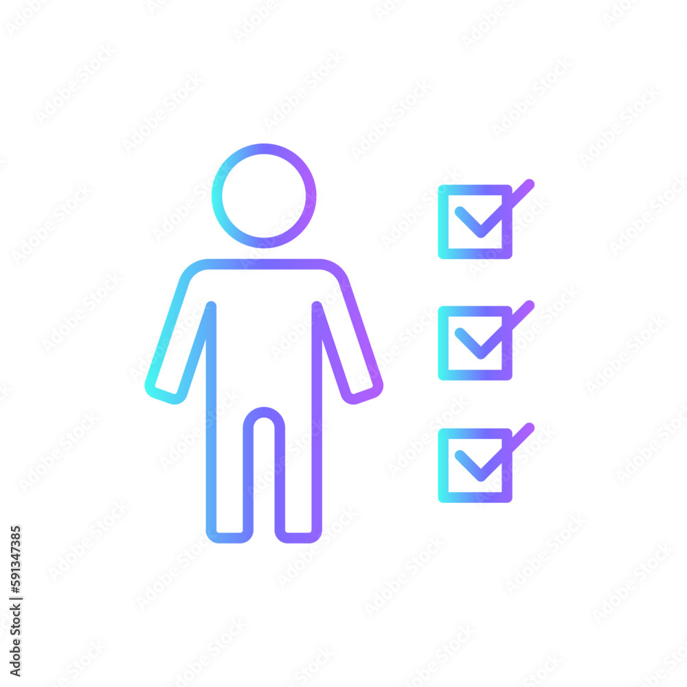Candidate Business people icon with blue duotone style. human, people, job, career, leadership, employee, person. Vector illustration Candidate Business people icon with blue duotone style. human, people, job, career, leadership, employee, person. Vector illustration