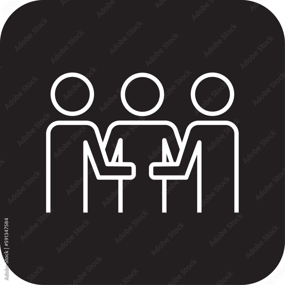 Work Group Business people icon with black filled line style. team, partnership, organization, social, meeting, member, corporate. Vector illustration Work Group Business people icon with black filled line style. team, partnership, organization, social, meeting, member, corporate. Vector illustration