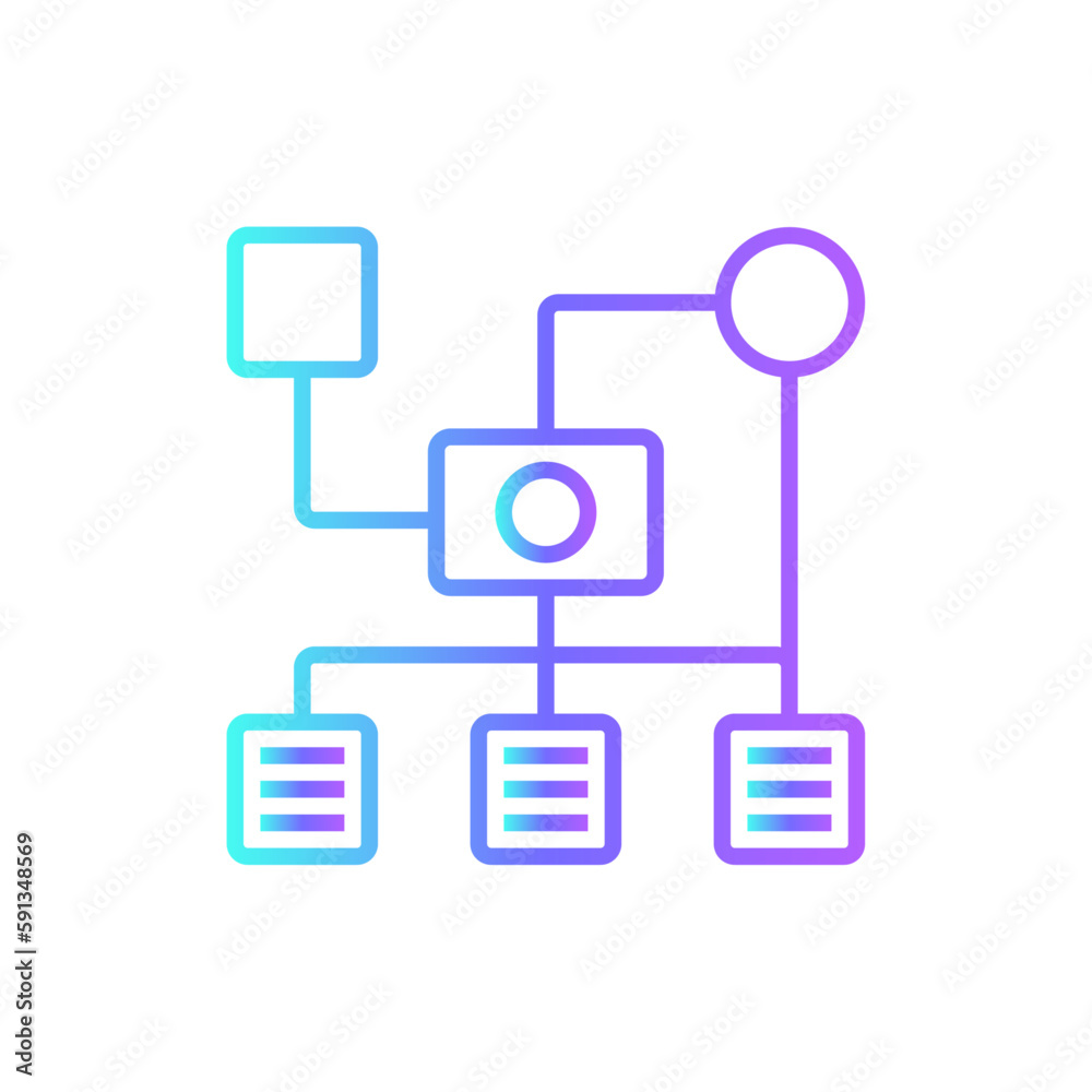 Algorithm Data management icon with blue duotone style. data, digital, information, symbol, programming, software, ai. Vector illustration Algorithm Data management icon with blue duotone style. data, digital, information, symbol, programming, software, ai. Vector illustration