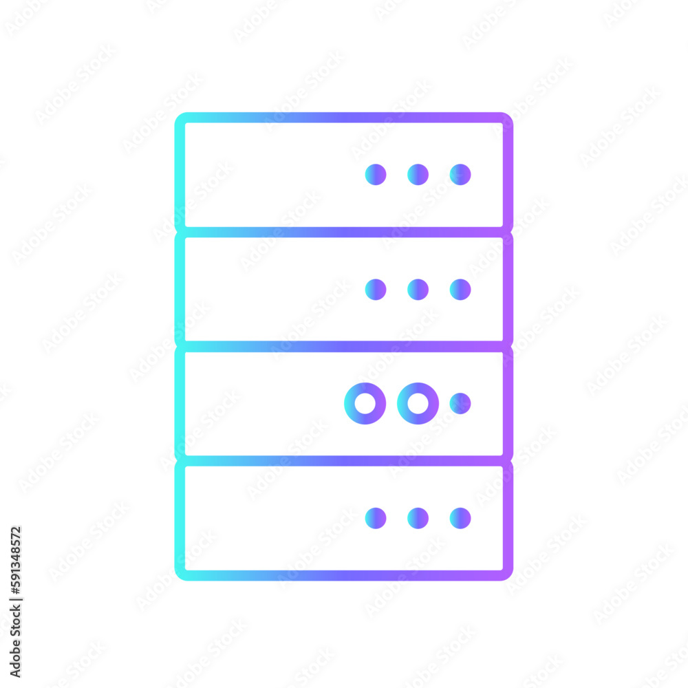 Database Data management icon with blue duotone style. information, network, storage, security, server, hosting, cloud. Vector illustration Database Data management icon with blue duotone style. information, network, storage, security, server, hosting, cloud. Vector illustration