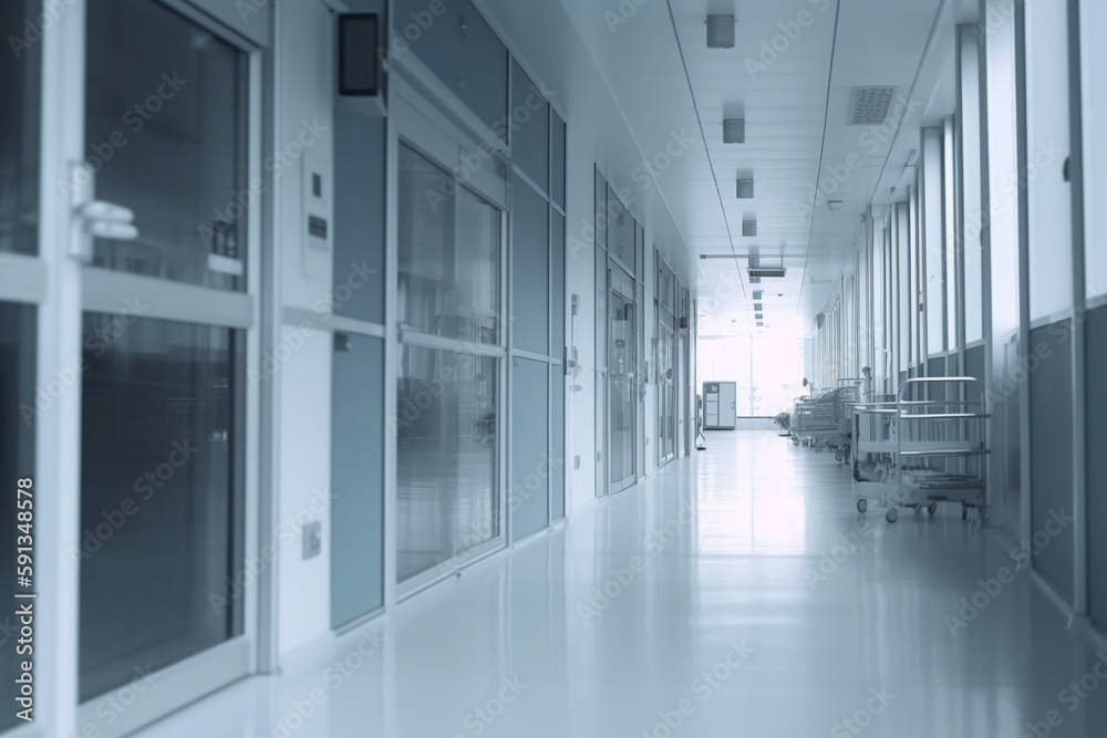 blur background of hospital or clinic. generative ai blur background of hospital or clinic. generative ai