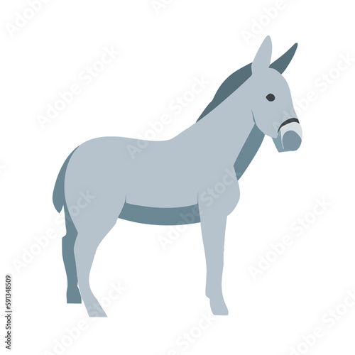 flat donkey design
