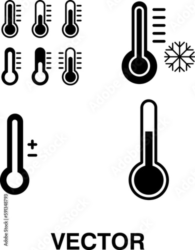 Thermometer icon set vector illustration on white background..eps