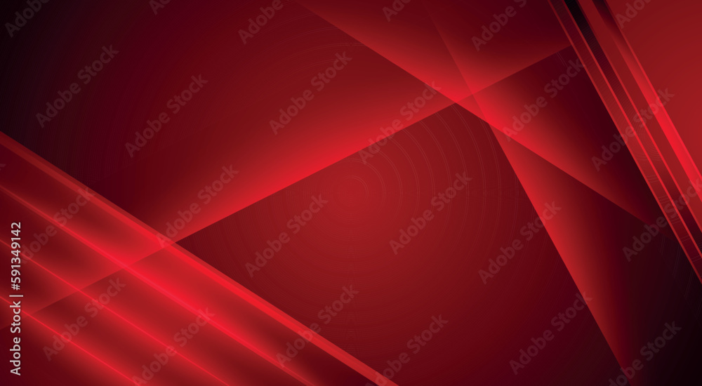 Abstract black red gaming background with modern luxury grid pattern retro vapor synthwave smoke fog, neon red light ray and triangle stripes line paper cut style	
