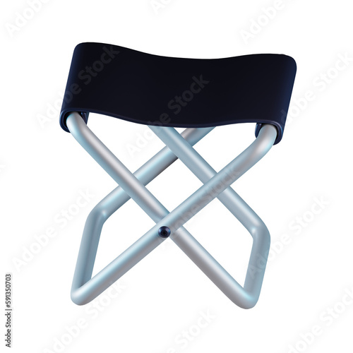 Camping Chair 3D Icon