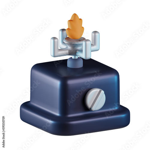 Portable Stove 3D Icon