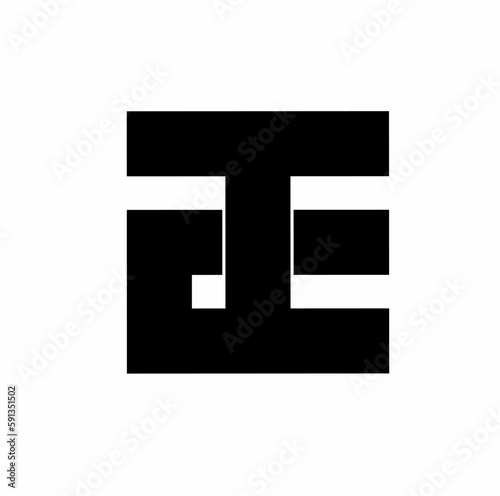 te et t e initial letter logo isolated on white background