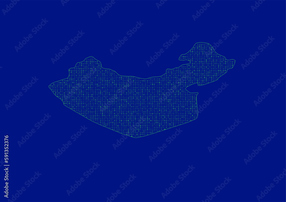Vector People's Republic of China map for technology or innovation or it concepts. Minimalist country border filled with 1s and 0s. File is suitable for digital editing and prints of all sizes. Vector People's Republic of China map for technology or innovation or it concepts. Minimalist country border filled with 1s and 0s. File is suitable for digital editing and prints of all sizes.