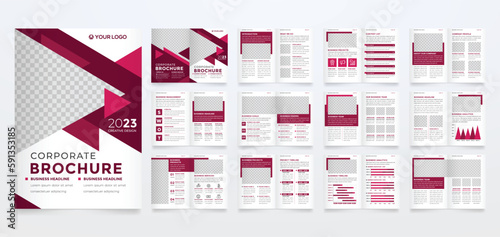 minimalist brochure template with modern concept and minimalist layout