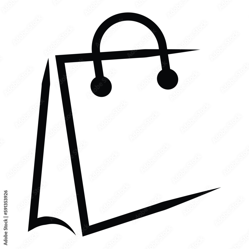 Shopping bag logo icon design template isolated Shopping bag logo icon design template isolated