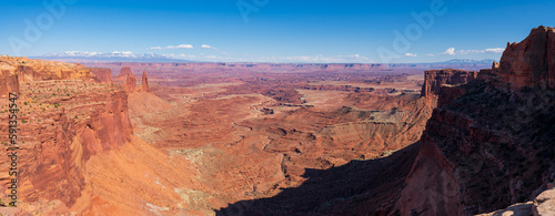 Utah Canyonlands valley, Canyon background, Orange and blue nature background, Majestic landscape