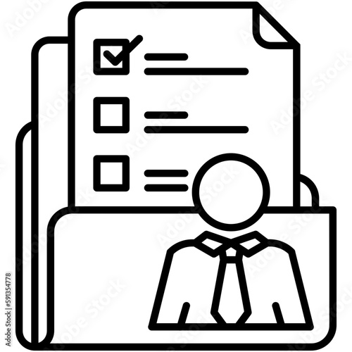 Staff Icon, Line Icon Style, Employment business Symbol Vector Stock.