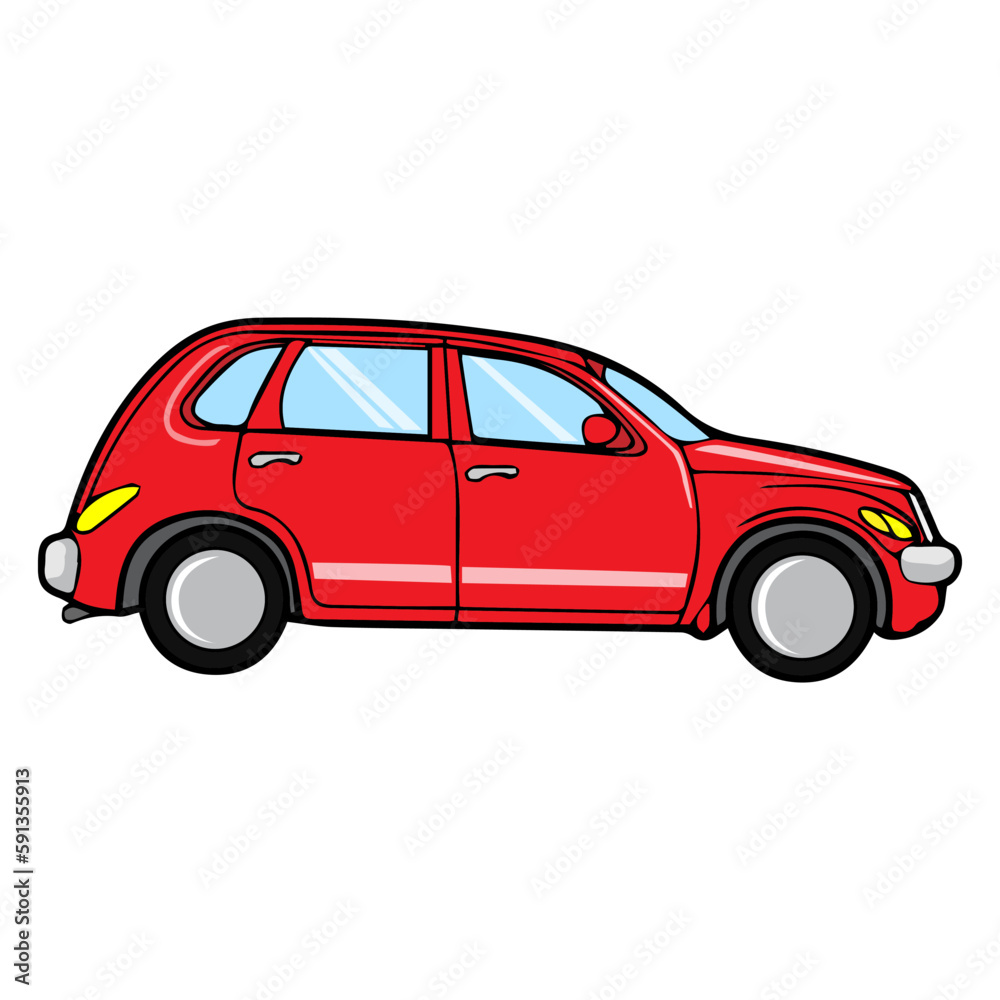 red car vector illustration
