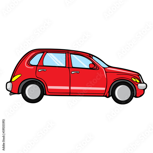 red car vector illustration