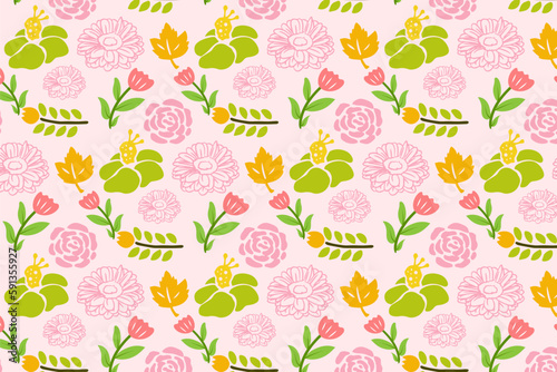 Foliage Cute feminine Abstract Flowers Seamless Patterns Backgrounds
