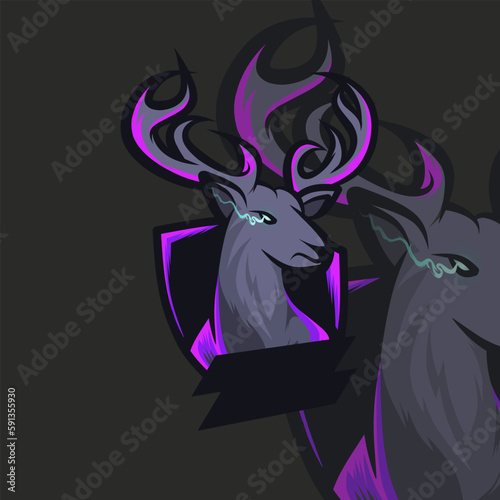 Modern and Creative Isolated Esports  Badge Logo Vector for Gaming League or Sports Team, Animal Head Logo Esport