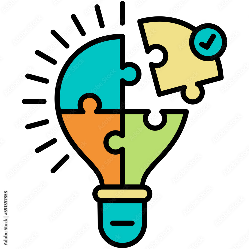 Solve Icon, Line Filled Icon Style, Problem solving advise Symbol Vector Stock. Solve Icon, Line Filled Icon Style, Problem solving advise Symbol Vector Stock.
