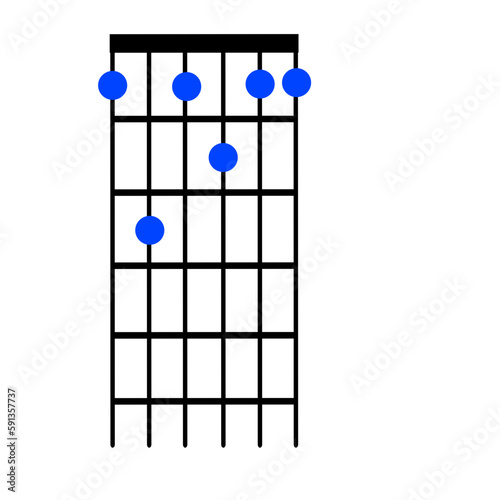 Basic guitar chords chart illustration 