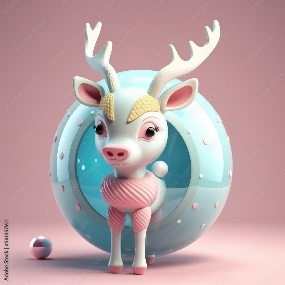 Merry christmas and happy new year festive background. Christmas 3d cartoon design. Bright greeting card, poster, banner. generative ai Merry christmas and happy new year festive background. Christmas 3d cartoon design. Bright greeting card, poster, banner. generative ai