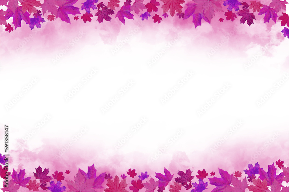 Autumn Transparent Smoke Background with Orange and Red Leaves | Maple Leaves Autumn Transparent Smoke Background with Orange and Red Leaves | Maple Leaves