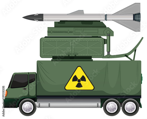 Military missile launcher vector